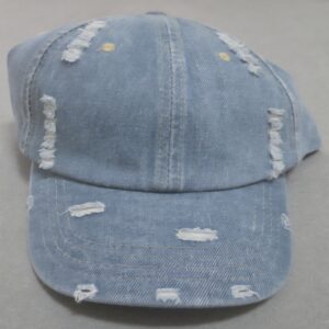 牛仔藍破損風棒球帽